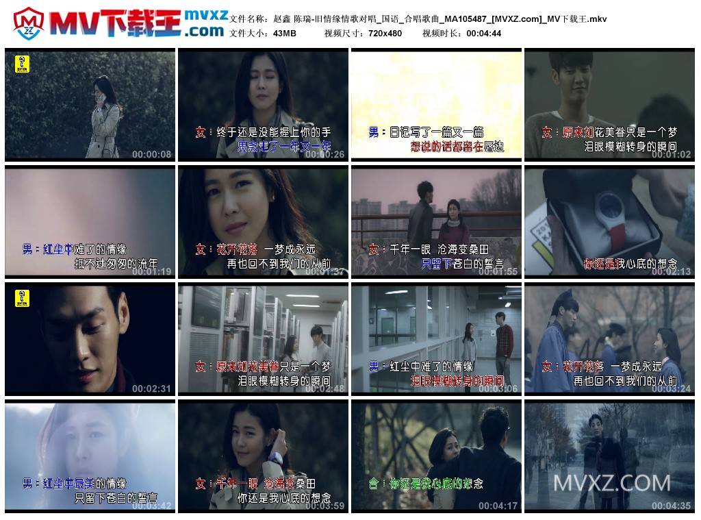 赵鑫 陈瑞-旧情缘情歌对唱_国语_合唱歌曲_MA105487